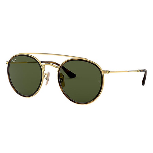 Eyes on Brickell: RB3647N UNISEX 001 Round Double Bridge Gold